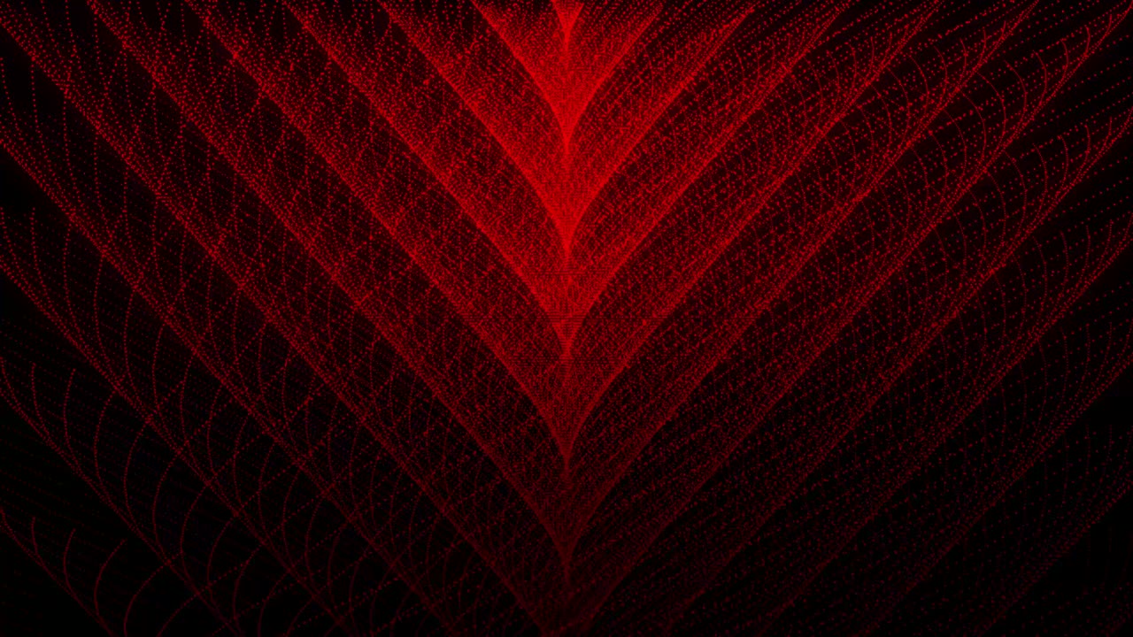 Animazione grafica in movimento con motivo a punti di colore rosso.