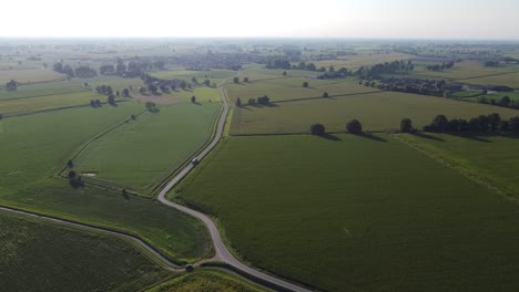 Drone-flies-over-northern-Italy-countryside