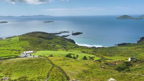 a 4k shot of skellig michael islands on the road to portmagee valencia co kerry ireland