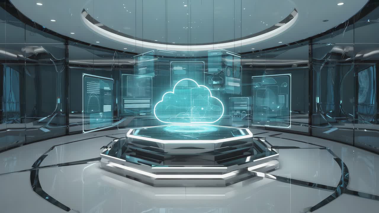 Futuristic Cloud Computing Technology Concept