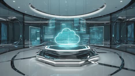 futuristic cloud computing technology concept