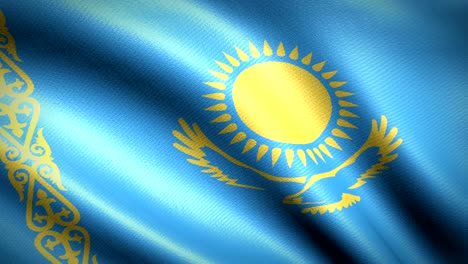 kazakhstan flag. seamless looping animation. 4k high definition video