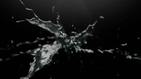 Sagittarius-zodiac-sign-animated-presentation-revealed-through-a-a-liquid-silver-explosion