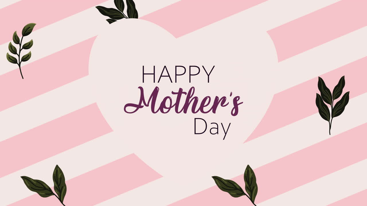 Happy Mother's Day Greeting Card with Floral Design