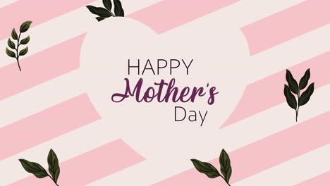happy mother's day greeting card with floral design