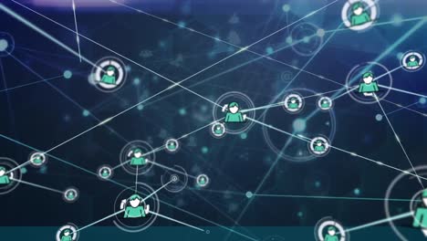 Animation-of-network-of-connections-and-data-processing