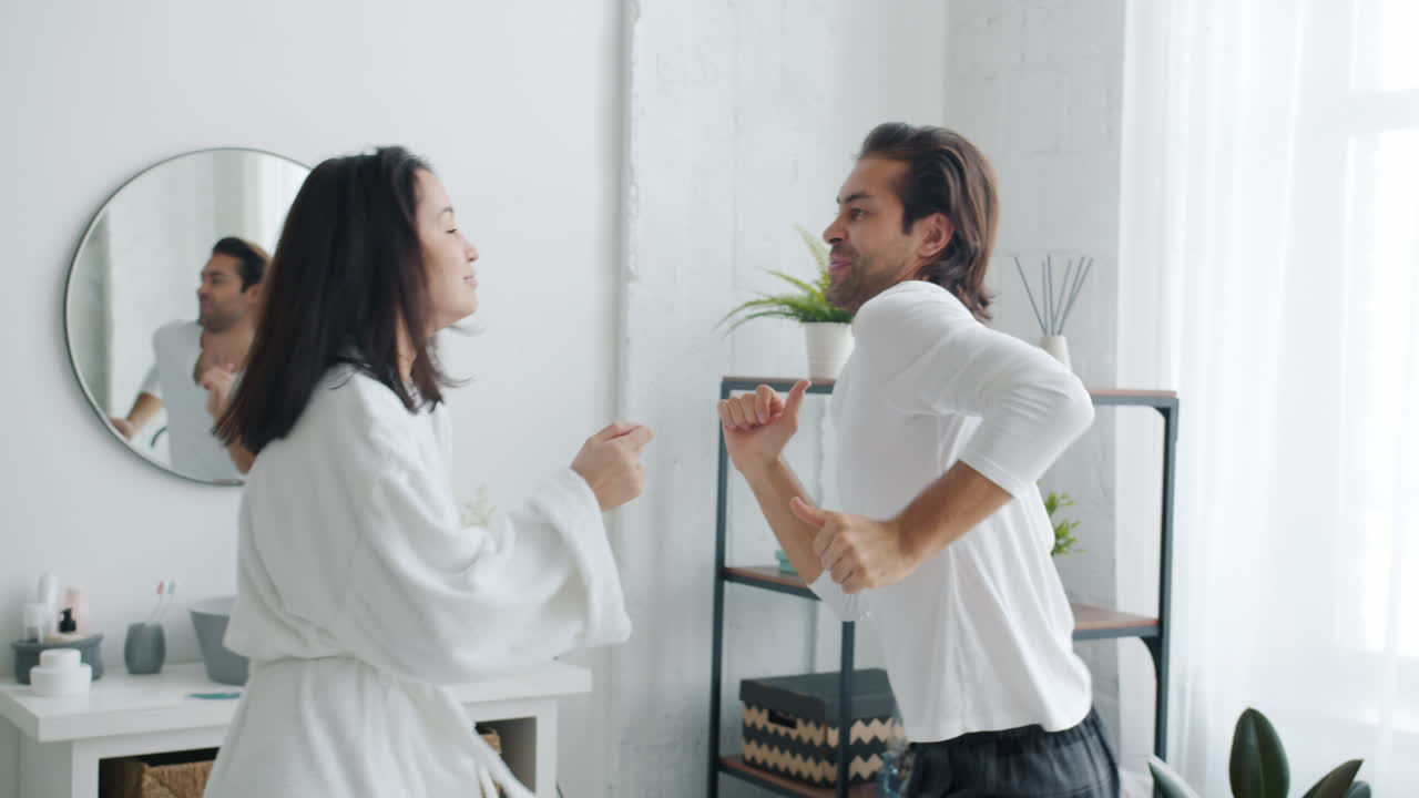 Couple Dancing in the Bathroom