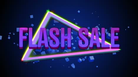 flash sale graphic on banner on dark blue background
