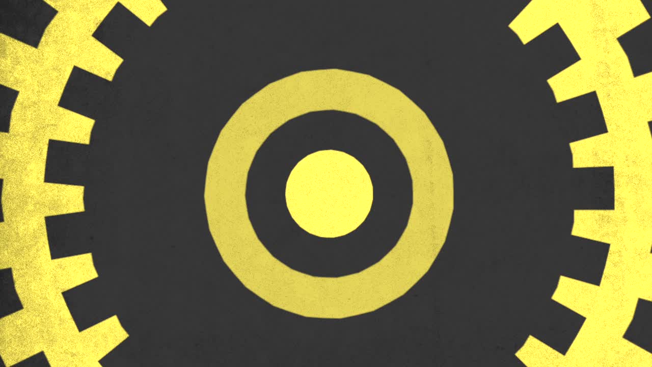 Vibrant yellow circle shines against dark background