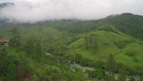 an aerial over the semuc champey river in guatemala 1