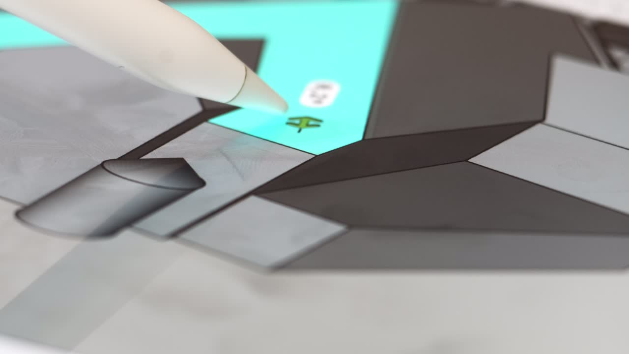 Specialist works on new project of building design on tablet