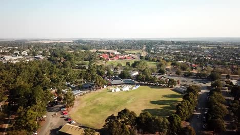 aerial view of a festival in the outer suburbs of melbourne, victoria, australia