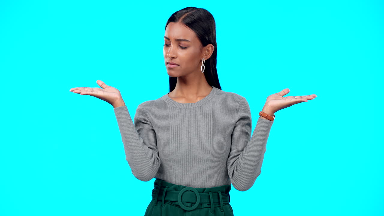 선택, 문제와 여성의 얼굴에 대한 제스처