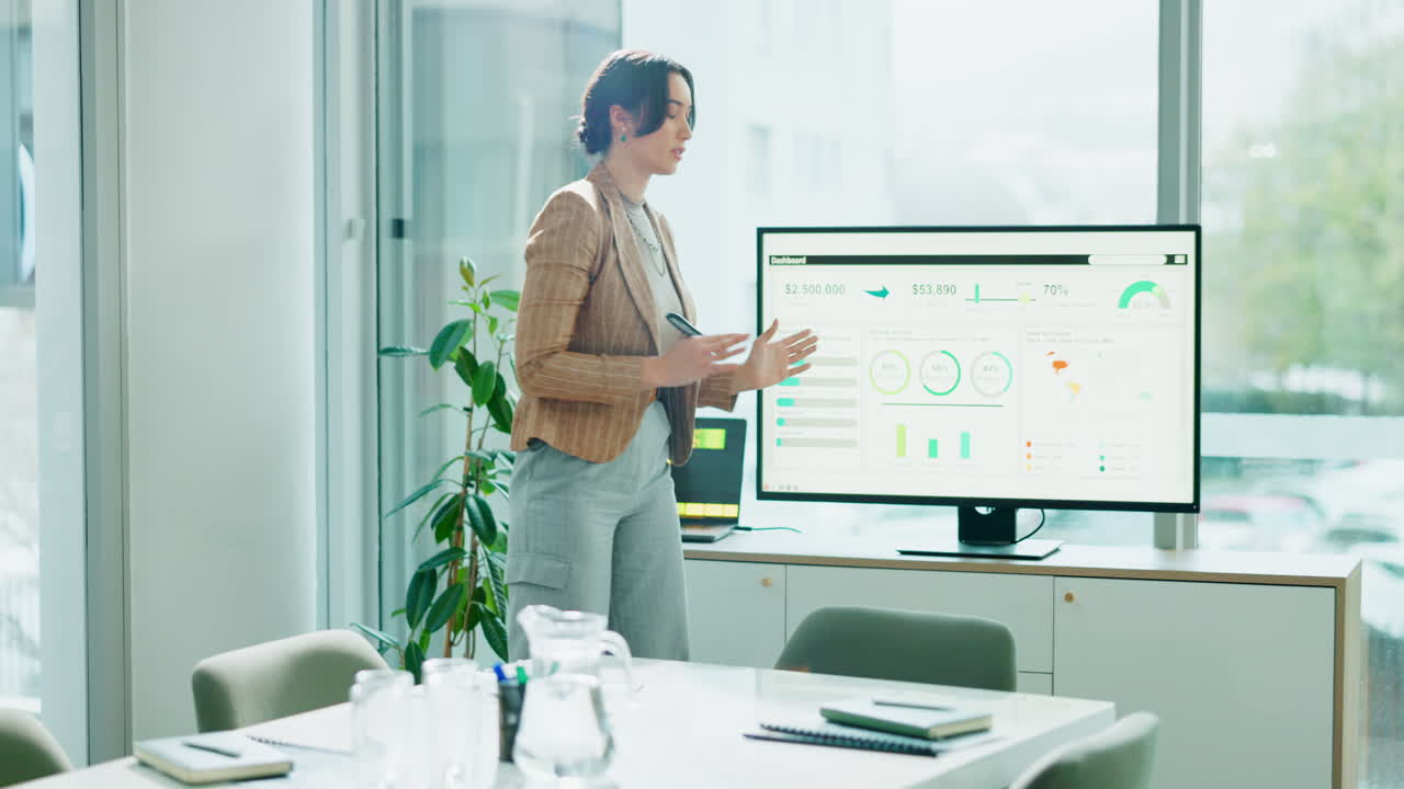 Business Presentation in Conference Room