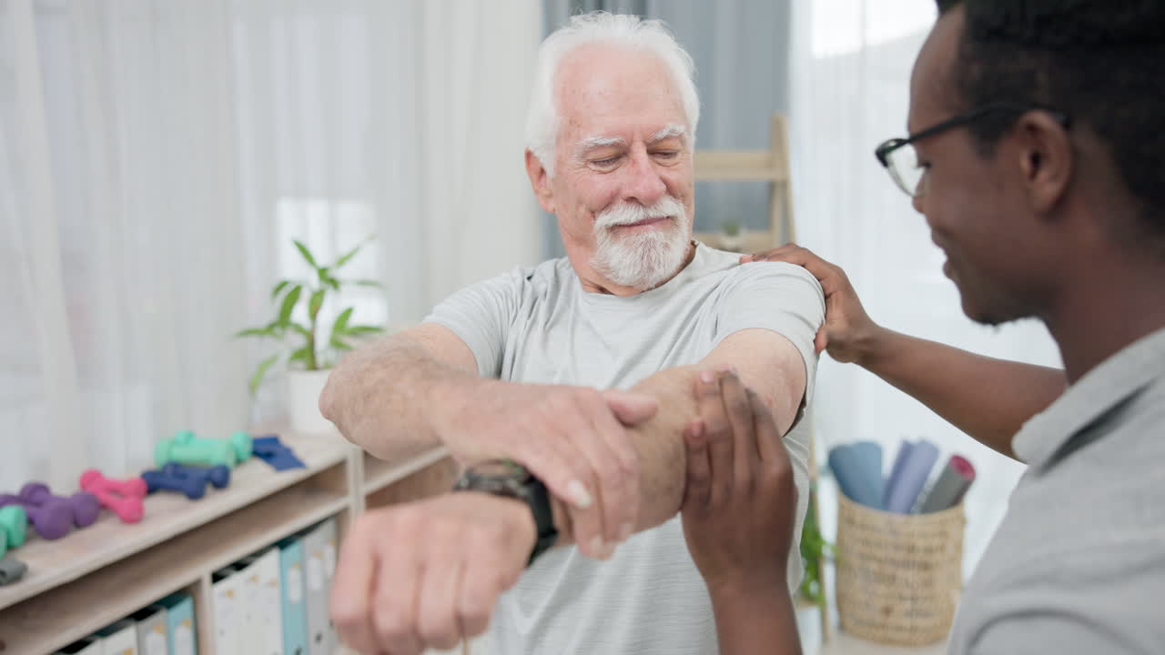 resultados de la fisioterapia, estiramiento del brazo