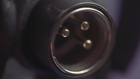 close-up of an xlr connector