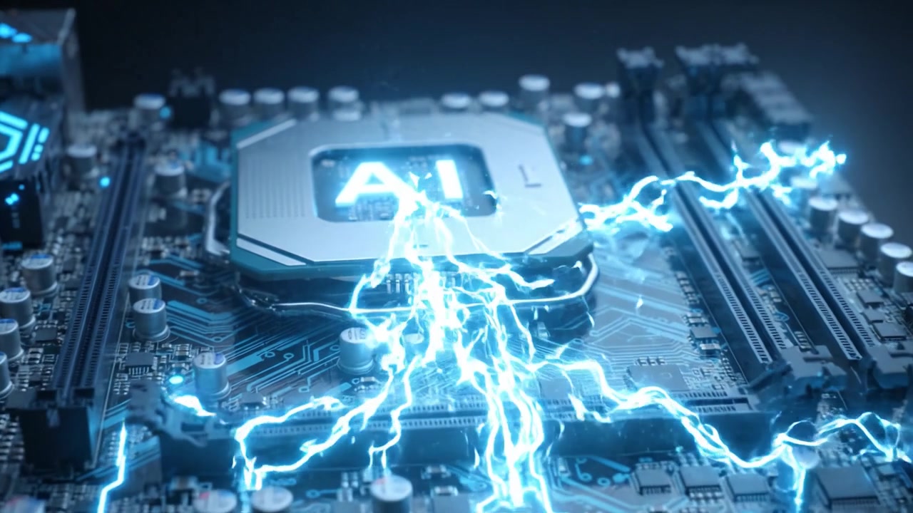 Showcasing a High-Performance Motherboard Design Featuring Advanced AI Technology, Highlighting Cutting-Edge Circuitry and Innovative Components for Modern Computing
