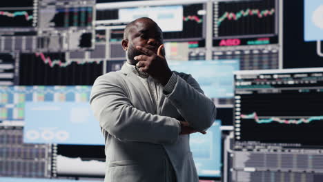 modern business manager thinking about new successful ideas