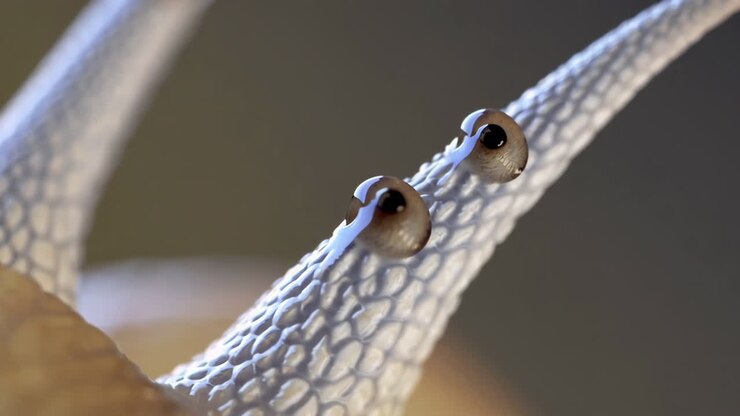 Macro Close-up of Snail Eyes