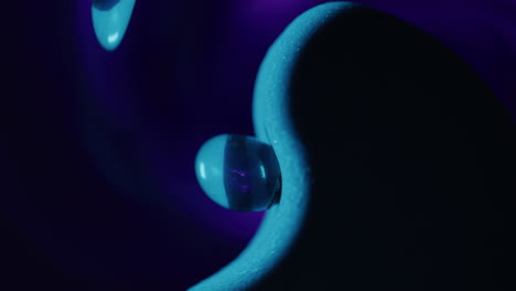 abstract blue liquid experiment