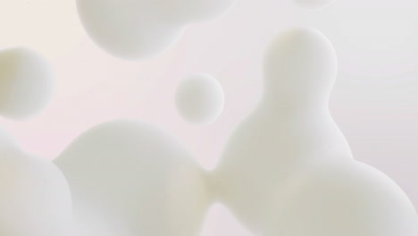 floating white abstract shapes, soft fluid motion animation in background