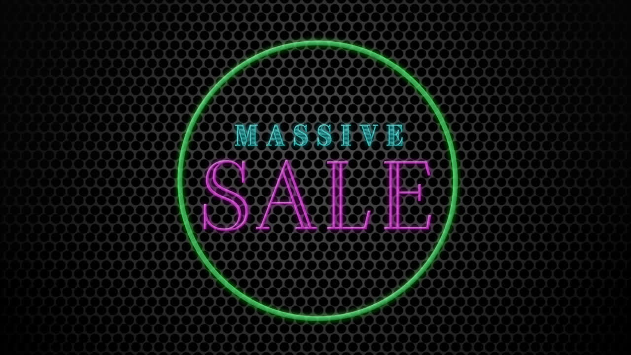 대규모 판매 텍스트의 애니메이션