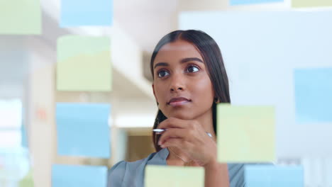 Market-researcher-concentrating-while-planning