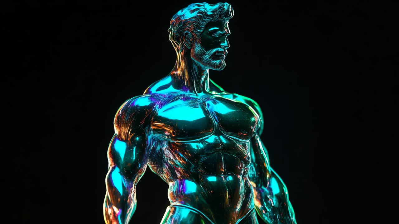 Digital Art of a Muscular Man