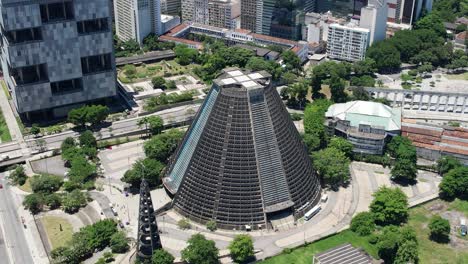 metropolitan cathedral church at downtown rio de janeiro brazil at sunny day