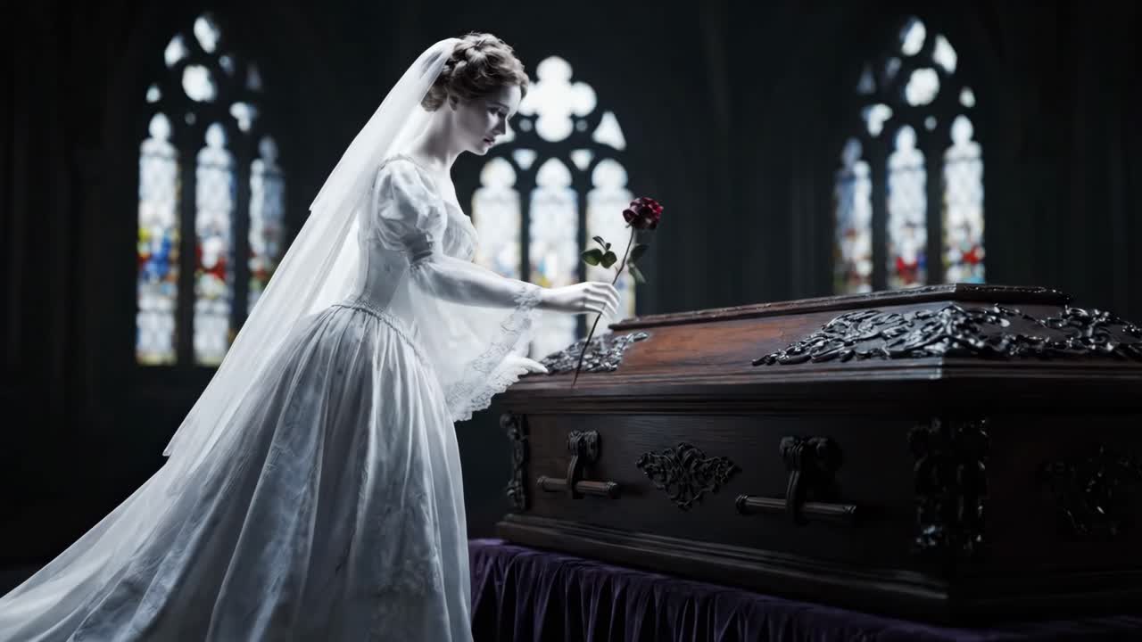 Gothic Bride at a Funeral