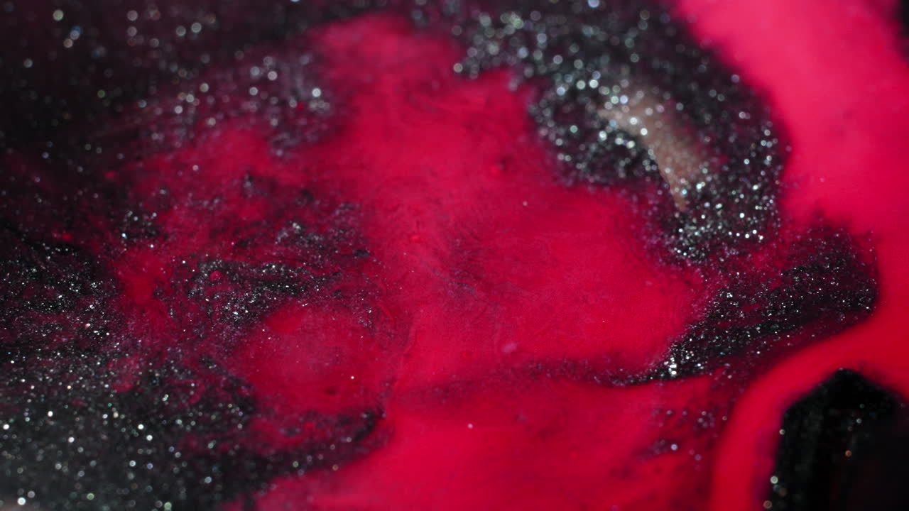 Vibrant macro of substances mixing in vivid colors, abstract concept