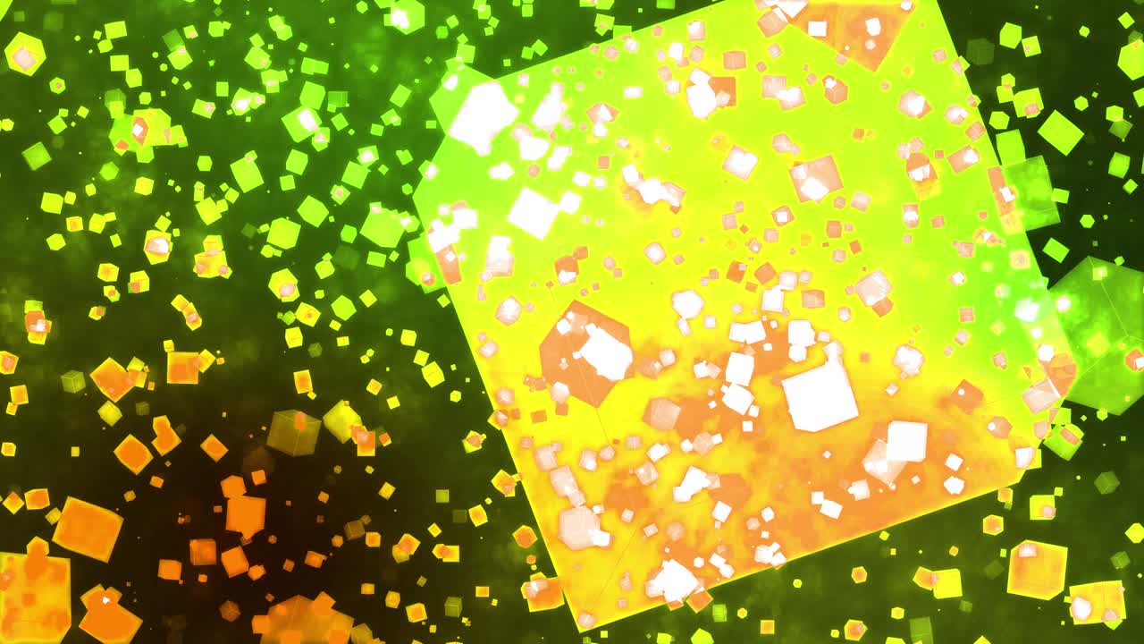 큐브 떠다니는 입자 애니메이션 모션 그래픽