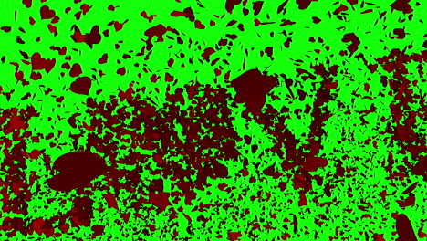 red hearts falling on green surface with valentines message