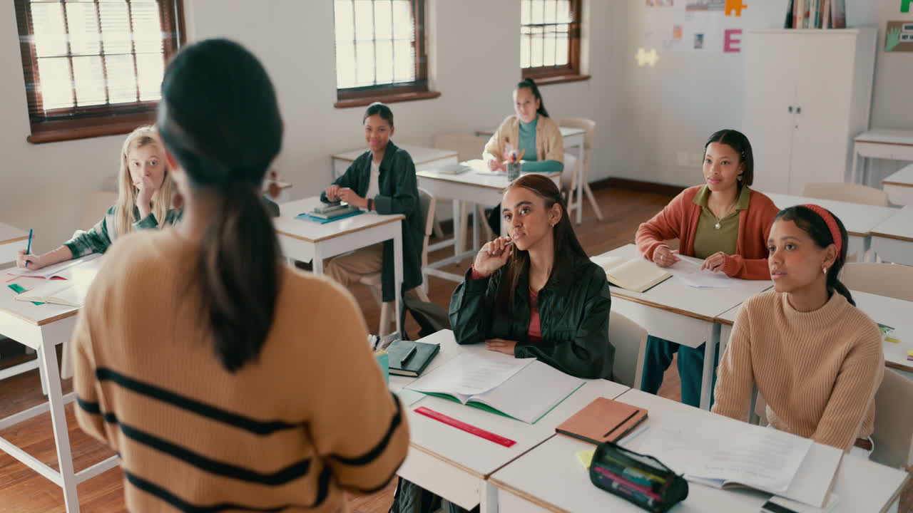 Education, teacher and question from a student