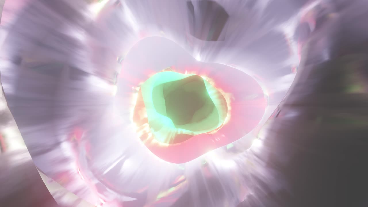 Color swirling interdimensional tunnel, 3d infinite loop background