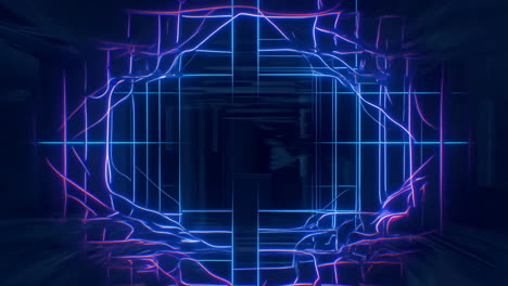 abstract neon tunnel