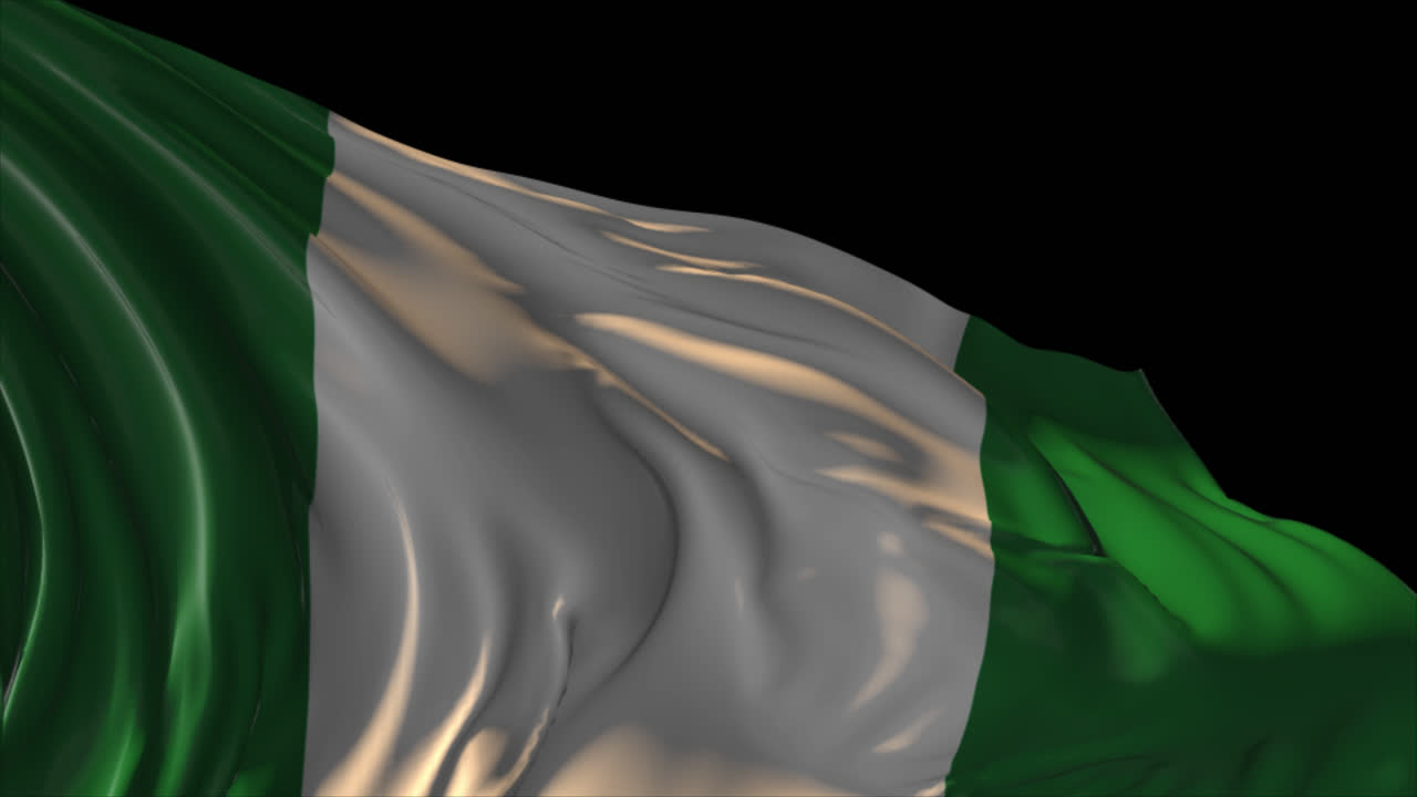 agitando la bandera de nigeria