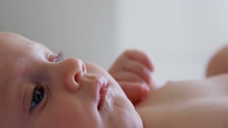 close-up of relaxed baby