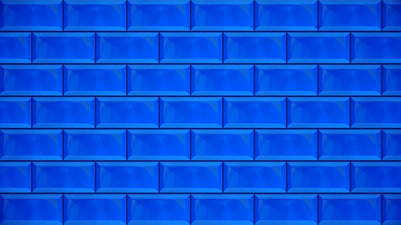 파란색 직사각형 타일 벽