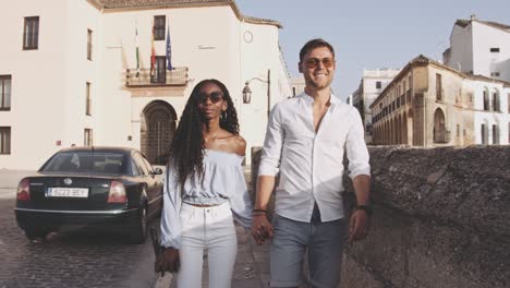 good looking tourist couple in ronda