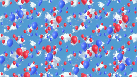 el día de la bastilla globo celebrar el bucle fondo de azulejos