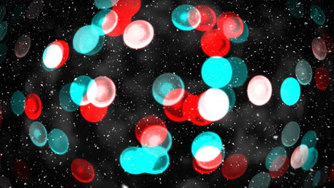 nieve cayendo contra las luces video