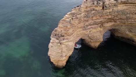 Drone-shot-of-arches-on-Portuguese-Coast