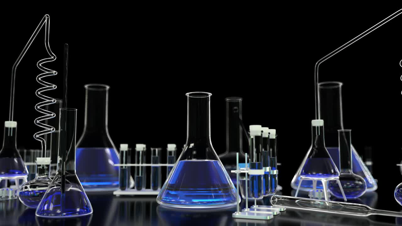 검은색, 화학 또는 코로나 바이러스 백신 배경에서 시름리스 루프 - 60fps 4k uhd 3d 루프 가능한 애니메이션