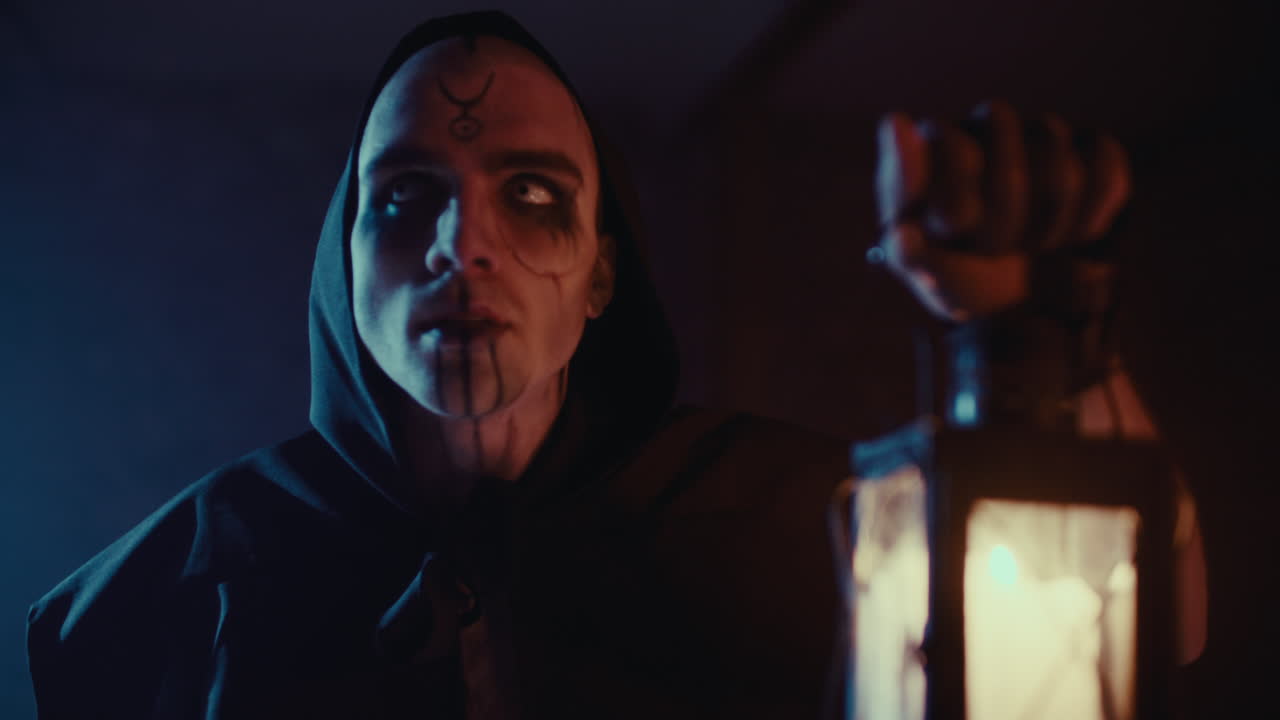 Mysterious Figure with Lantern