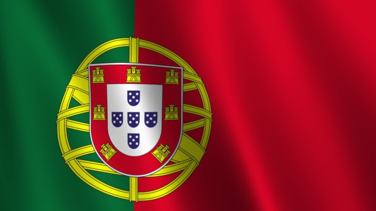 Bandeira Realista de Portugal Ondulando