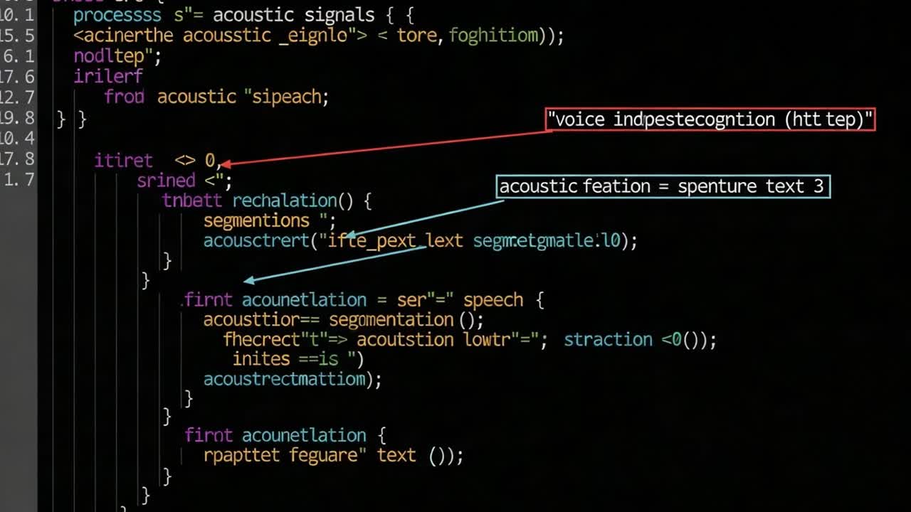 Exploring Acoustic Signal Processing: Analyzing Code Snippets for Voice Recognition and Feature Extraction Techniques