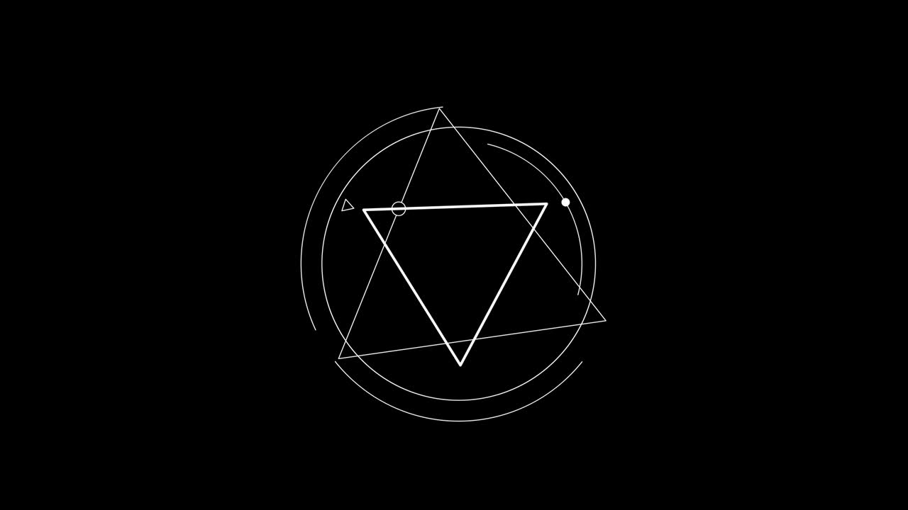 tecnología hud objetivo futurista en fondo negro bucle sin costuras