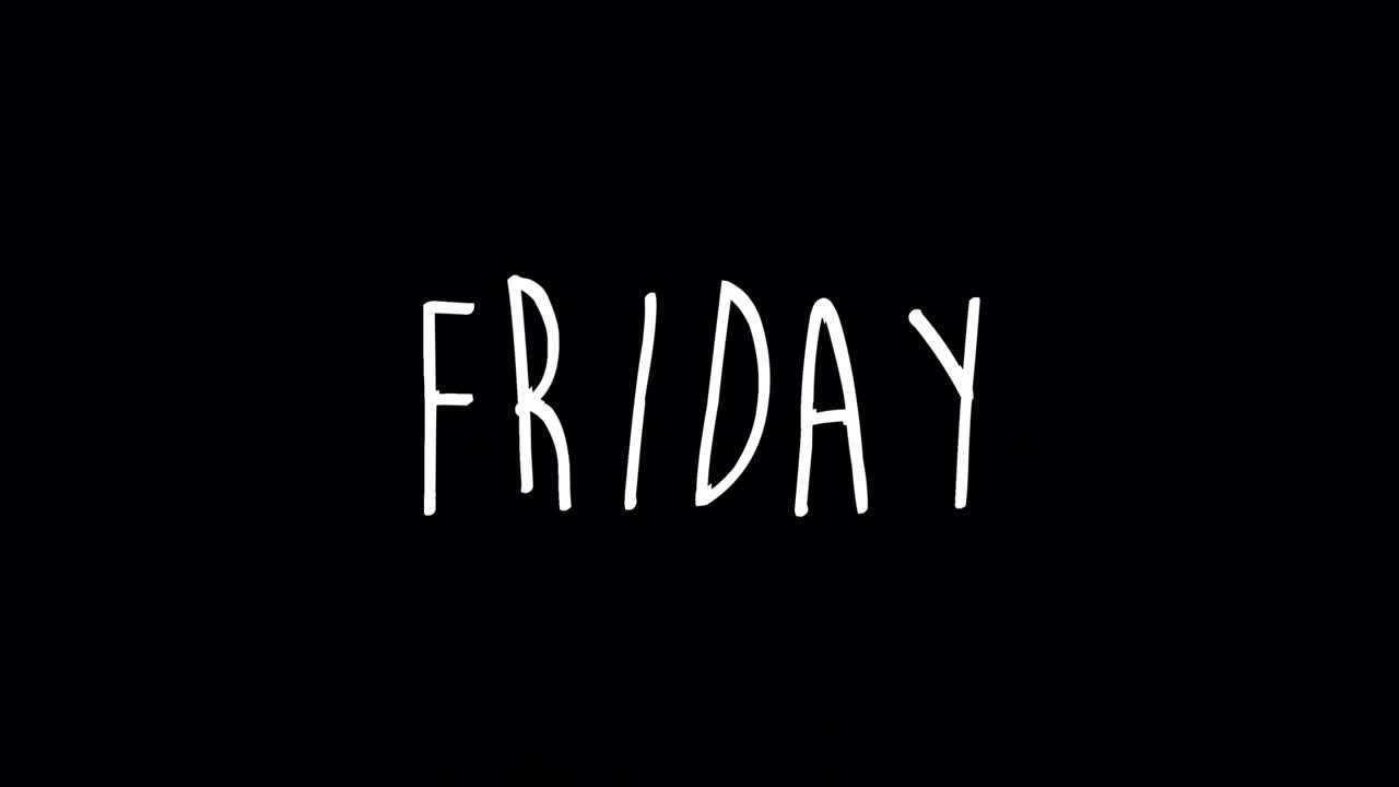 concepto de texto de movimiento de viernes