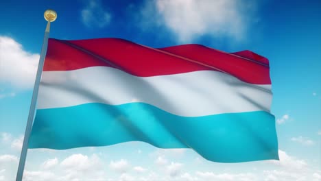 4k highly detailed flag of luxembourg loopable